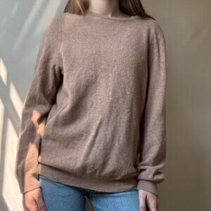 Cashmere Charter Club Luxury Camel Crew Neck Sweater Small Quality Classic